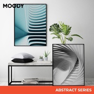 MOODY ABSTRACT Framed Poster | Monotone Abstract Series Poster Frame | Wall Art Wall Decor | A4 A3 A