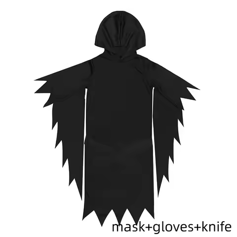 Kids Scream Costume Children Fancy Dress Halloween Party Horror Death Ghostface Costume Boys Teens