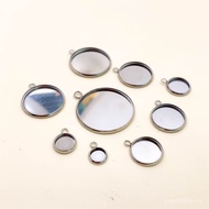 Gem Single Titanium Tray Jewelry Time Accessories Double Bottom 6-30m Steel Pendant Metal Pendant St