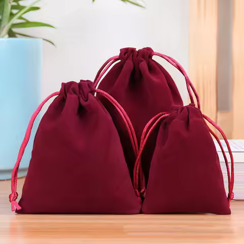 10/50Pcs 5x7 7x9 8x10 9x12cm Coloful Velvet Bag Jewelry Packing Bag Velvet Drawstring Pouches Jewelr