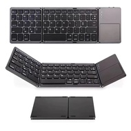 Foldable Bluetooth Keyboard QWERTY Touchpad B033 USB Charging Wireless Portable Phone Tablet *Box De