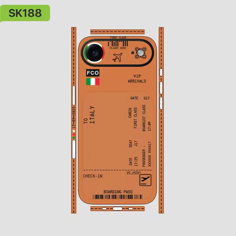 For Apple iPhone 17 Air Full Body Back Cover Decal Skin 3D Town Rear Protective Sticker Film For iPh
