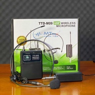 Micro Không Dây Đeo Tai TTD M09 UHF Dùng Cho Amply Loa Kéo Loa Trợ Giảng 1 Kênh Chuyên Giành Cho Giá