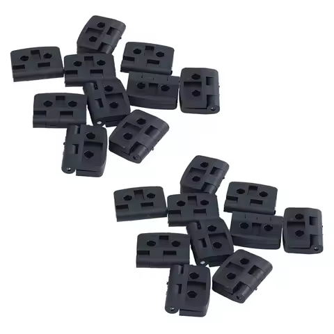 ABGR-20Pcs Reinforced Black Plastic Door Hinges 40Mm X 30Mm