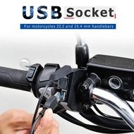 For 22.2-25.4mm Motorcycle Handlebars Dual USB Charger Plug Socket Adapter For BMW For YAMAHA For HO