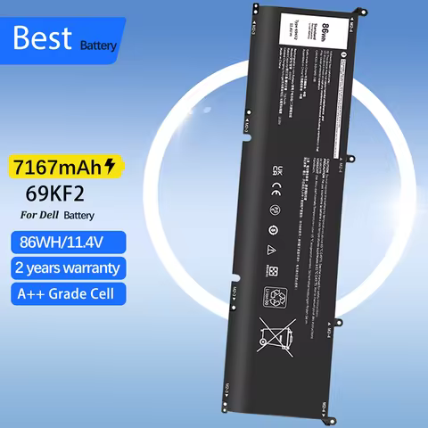 69KF2 Battery for DELL XPS 15 9500 9510 9520 9530 Precision 5550 5560 G15 5510 5511 5520 5515 5521 G