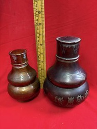 葫蘆錫製茶葉罐 2個