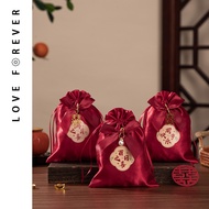 Baby Full Month Wedding Candy Bag 100th Birthday Banquet Red Cloth Bag Return Gift Candy Bag Birthda