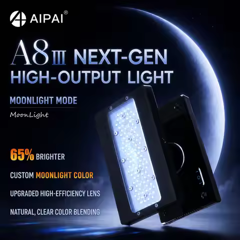 AIPAI A8 III Series A8SE/A8 Pro Full Spectrum Marine Reef LED Aquarium Light WiFi APP Control Moonli