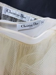 Dior2件式長裙 細肩帶設計 一件鍛面內搭 一件紗裙顏色：64014型號：111J58A8648