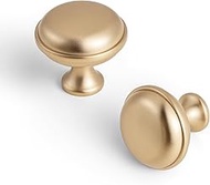 Goo-Ki Champagne Bronze Cabinet Drawer Knobs Zinc Alloy Kitchen Hardware - 6 Pack Single Hole Bar Pu