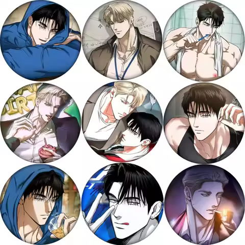 Korean Manhwa FlashLight Cosplay Badge Anime Brooch Pin Accessories For Clothes Backpack Decoration 