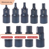 LOMC◇1/2Inch Drive Hexagon Socket Screwdriver Wrench Hex Socket Wrench 55mm H4-H17