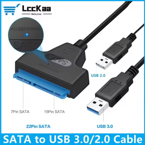 SATA to USB 3.0/2.0 Cable for 2.5 Inch External HDD SSD Hard Drive SATA 3 22 Pin Cable USB 3.0/2.0 t