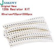 2000PCS 1206 SMD Resistor Kit Assorted Kit 1ohm-1M ohm 5% 80values*25pcs=2000pcs Sample Kit