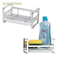 AUGUSTINA Self Adhesive Patch Drainer Rack Stainless Steel Kitchen Storage Tools Sink Organizer Soap