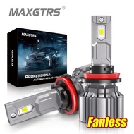 MAXGTRS 2xS6 H8 H11 HB4 9006 Fanless Led Bulb Fog Light 70W H7 H4 9005 HB3 Double Copper Dissipation Canbus 12V 6500K Auto Led Headlight