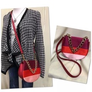 🎀二手衣倉🎀CHARLES＆KEITH 馬鞍包 小ck包包 女士單肩包 斜跨包 側背包 AL0055