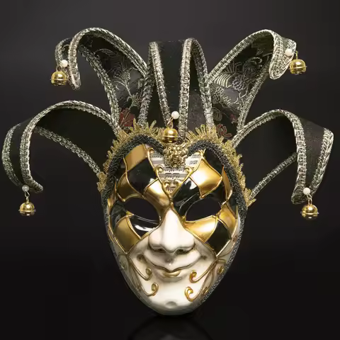 Classic Venice Vintage Mask - Exquisite Masquerade Ball Ornament, Retro Venetian Wall Decoration For