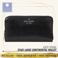 [SG SELLER] Kate Spade KS Staci Large Continental Black Leather Wallet