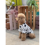 Pawpawsome Projects Black Ad White Printing Poodle Dog Clothes