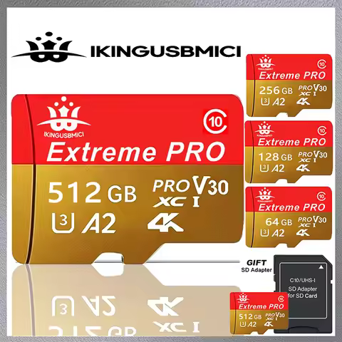 Extreme Pro Card 512GB Micro SD Card SDXC UHS-I 256GB 64GB 8GB U3 V30 TF Flash Cards Memory Card Ada