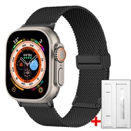 ลูปแม่เหล็กแบบมิลานสำหรับสายสายคาด Apple Watch สร้อยข้อมือเหล็กสแตนเลส87653แบบพิเศษสำหรับ I Watch 38Mm 40Mm 42Mm 44Mm 41Mm 45Mm 49Mm