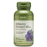 GNC健安喜山桑子越桔越橘藍莓葉黃素60mg100粒視紫質、類黃酮、花色素苷、果膠、單寧、熊果素、維生素C.B群、花青素