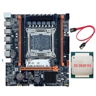 X99 Motherboard with E5 2620 V3 CPU+SATA Cable B85 LGA2011-3 4X DDR4 REG ECC Memory M.2 PCIE SATA3.0 Desktop Motherboard