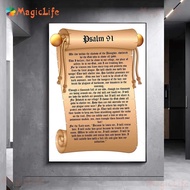 Psalm 91 Prayer Art Poster Print Psalm 91 Scripture Wall Art Canvas Painting Home Scripture Decorati