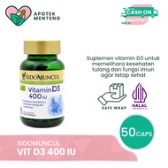 Sido Appears Natural Vitamin D3 400iu 50 Soft Capsules - Vit D3 400iu Bone And Immune Health