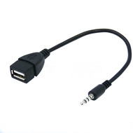 24 Hours Shipping = Audio Plug Adapter USB Female to 3.5 Male Size 0.18m F3C6