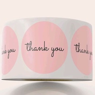 (Pack Of 20 9 Baht) Stickers Thank You Sticker Pink Attached To Snack Bags Souvenirs Gift Box Custom