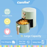 Comfee Air Fryer CAF-50PGB0B1 5L Dual Knob Control 1350W 60min Preset Timer 80-200℃ Temperature Cont