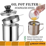 Sm88 -A306- Oil Pot Filter - Stainless Steel Oil Filter Glass - Oil Pot 1L Oil Filter Container