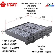 SAKURA CABIN FILTER CAC-10070, CAC10070,MITSUBISHI Pajero 4M41 V88W, 4M41 V98W , 4M41-T V88W, 6G75 V
