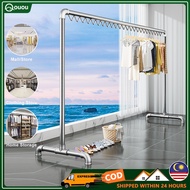 2M Double Layer Clothes Rack /Rak baju besi/stainless steel clothes hanger drying rack/ampaian baju 