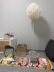 藤織儲物籃，蠟筆小新地氈，LED雲朵鏡子，Labubu公仔，化妝品置物架，飾物收納盒，IKEA落地燈