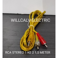 1 TO 2 STEREO RCA CABLE 1 TO 2 STEREO MINI RCA/ 1 TO 2 TRANSPARENT STEREO RCA/ 1.5 METERS