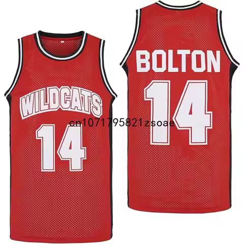 Troy Bolton Jersey 14 Movie Wildcats Basketball Jerseys 8 Chad Danforth Jersey Cosplay Sport Shirt A
