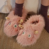 men slippers slippers for women Cartoon Cotton Slippers - Winter Warm & Thick-Sole Furry Lining for 