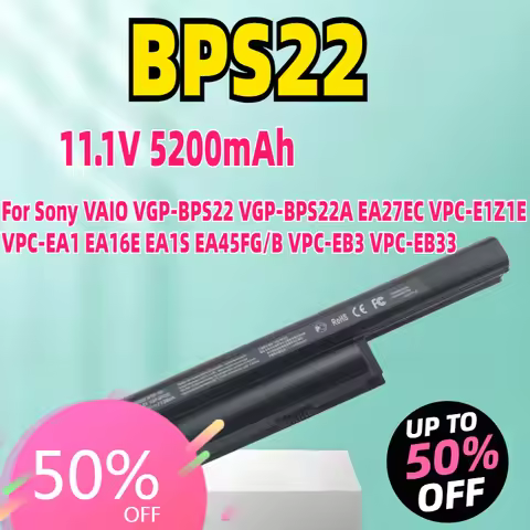 New BPS22 Laptop Battery For Sony VAIO VGP-BPS22 VGP-BPS22A EA27EC VPC-E1Z1E VPC-EA1 EA16E EA1S EA45