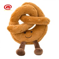Cute Plush Alkaline Water Knot Bread Toy Stuffed Food Bread Soft Doll Birthday Cute Plush Interactiv
