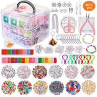 Manik Gelang Abjad Kanak-Kanak Rentas Sempadan Terlaris Bahan Barang Kemas DIY Set Tiga Lapisan Akse