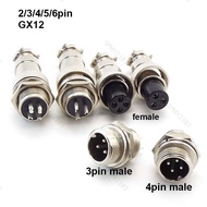 1x GX12 12mm M12 Nut Type Plug 2/3/4/5/6 Pin core Aviation Male Female Connector power Socket Wire P