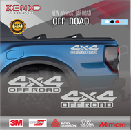 สติ๊กเกอร์4X4 OFF ROADสติ๊กเกอร์ออฟโรด 4X4 สติกเกอร์แต่งรถสติ๊กเกอร์แต่ง  ติดข้างรถ กระบะ 2 ประตู แค