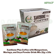 Xanthone Plus Coffee with Mangosteen, Moringa, and Soya Powder Drink Mix  21g x 10s (1 box)