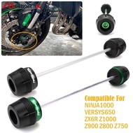 สำหรับ KAWASAKI Z900 Z650 Z800 ZX6R VERSYS650 NINJA1000 Z1000SX Z1000 Z1000R รถจักรยานยนต์ที่กันขอบล้อตัวเลื่อนส้อม AS Roda Depan