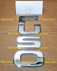 Emblem Truk Fuso Chrome Super Great Dan 6D40/Logo Fuso/Tulisan Fuso B