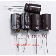 (Combo of 3) Capacitor 400V22UF 400V 22UF 22UF400V 13x20mm 100% new genuine Nichicon (piece)